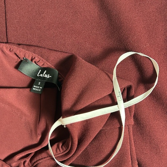 Lulus Burgundy One-Shoulder Cutout Maxi Dress - Picture 4 of 5